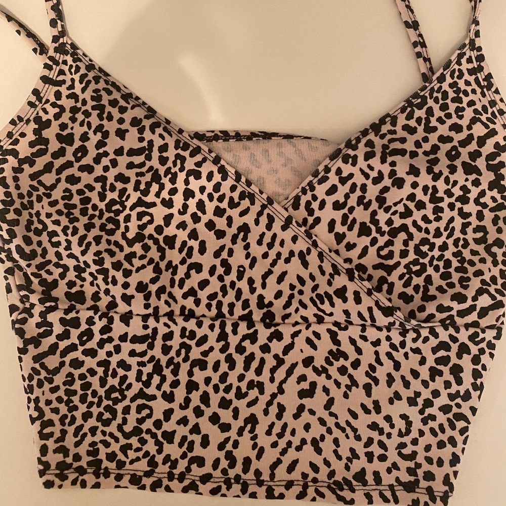 Shein leopard print crop top